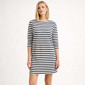 Patagonia Organic Cotton French Stripe Shift Dress Sz M